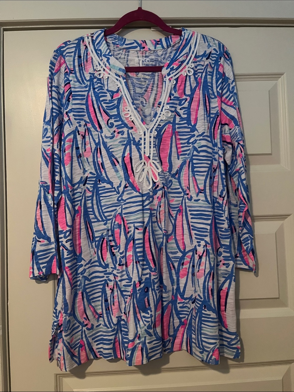Lilly Pulitzer Kaia Knit Tunic Pop Up Red Right Return size XL